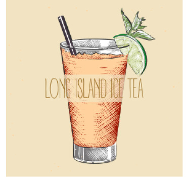 Long Island Ice Tea more coasters - TenStickers