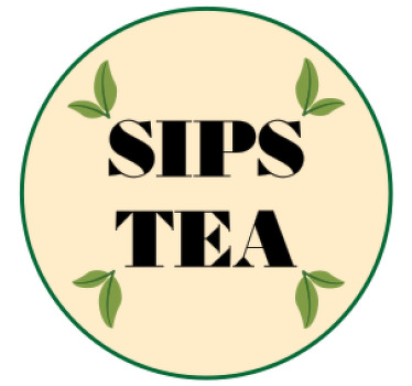 Sips tea text drink coasters - TenStickers