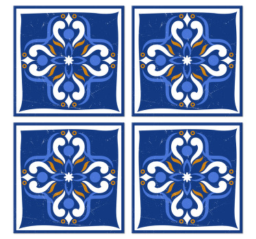 经典的地中海瓷砖杯垫 - TenStickers