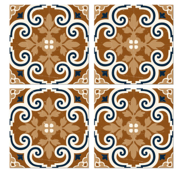 水泥风格瓷砖杯垫 - TenStickers