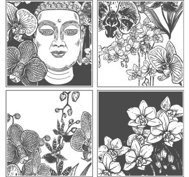 Buddha tile coasters canvas - TenStickers