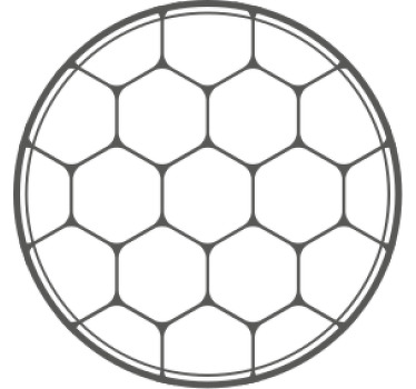 Tegel onderzetter wit zeshoekig - TenStickers