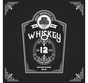 Bourbon Label more coasters - TenStickers