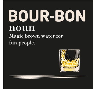Bourbon Noun drink coasters - TenStickers