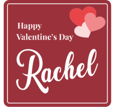 Personalised valentines day coasters - TenStickers