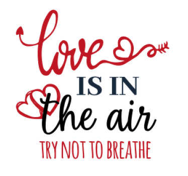 Love is in the air coaster text coasters - TenStickers