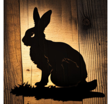 Houten Konijn Onderzetters met texturen - TenStickers