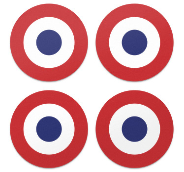 Dessous de verre cocarde française - TenStickers