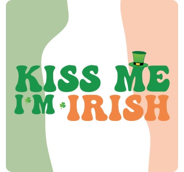 Kiss Me I'm Irish Bar Coasters - TenStickers
