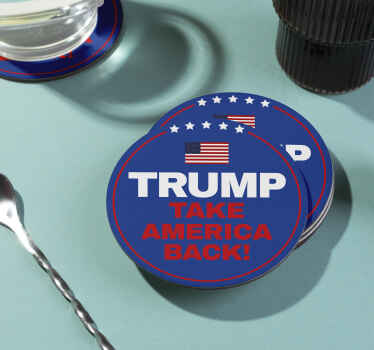 Trump take America back more coasters - TenStickers