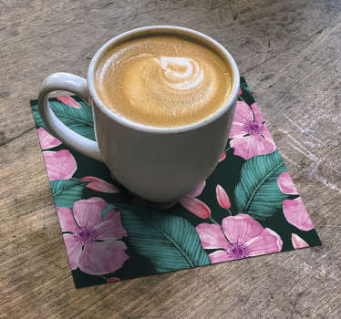 Blomster og blade natur coaster - TenStickers