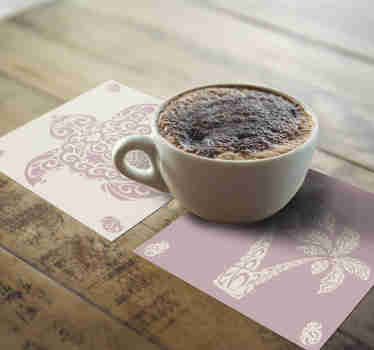 Hawaiian skildpadde og palme mønster coaster - TenStickers