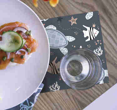 Skildpadder og fisk under vandbanen - TenStickers