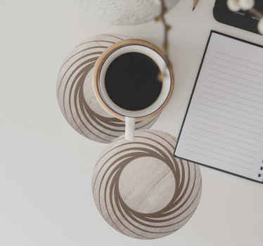 Hnědá dřevěná spirála moderní dráha - TenStickers