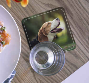 Untersetzer personalisiert Personalisiertes hundefoto - TenStickers