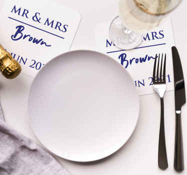 Celebration Wedding  coaster - TenStickers