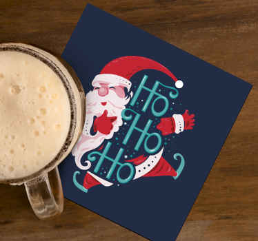 Santa claus drink coaster - TenStickers