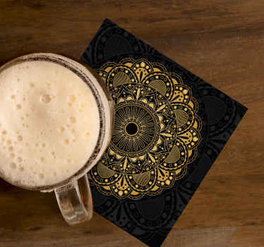 Untersetzer vintage Goldmandala - TenStickers