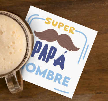 Posavasos super papa con nombre - TenVinilo