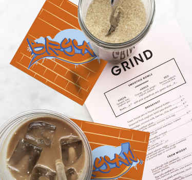 Graffiti muokattava teksti moderni lasinalunen - Tenstickers