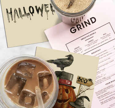 Watercolor Halloween drink coaster - TenStickers