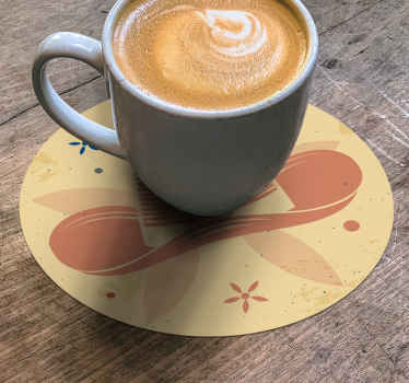 Cowboy hat pattern drink coaster - TenStickers