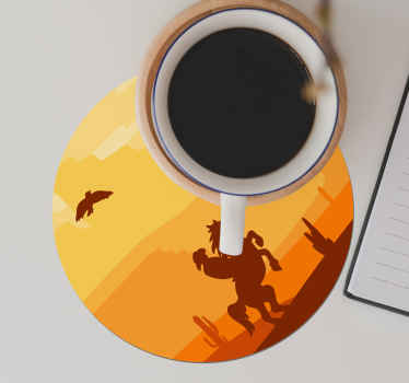 Solnedgang ørken scene skør coaster - TenStickers