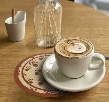 Hieno eläin tassu jälki juoma lasinaluset - Tenstickers