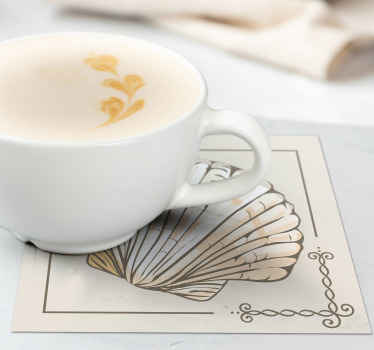 Large vintage shell coaster - TenStickers