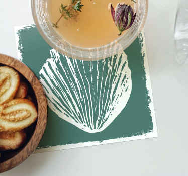 Retro skjellmønster skjellunderlegg - Tenstickers