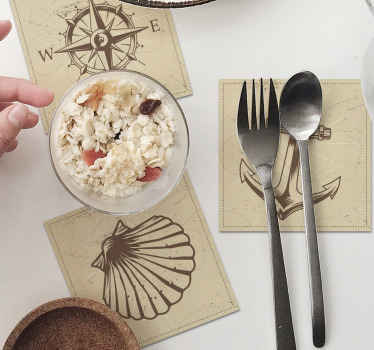 Posavasos vintage conchas retro - TenVinilo