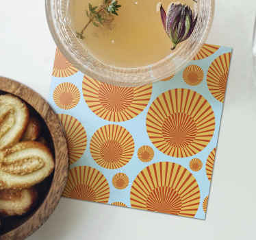 dessous de verre vintage Soleil des années 70 - TenStickers