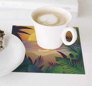 Retro sun beach 70-talsunderlägg - Tenstickers