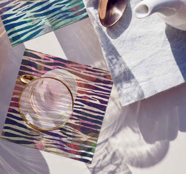 Posavasos textura cebra abstracta - TenVinilo