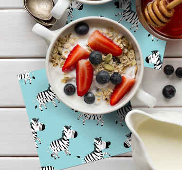 Mignon pour enfants zèbre dessous de verre - TenStickers