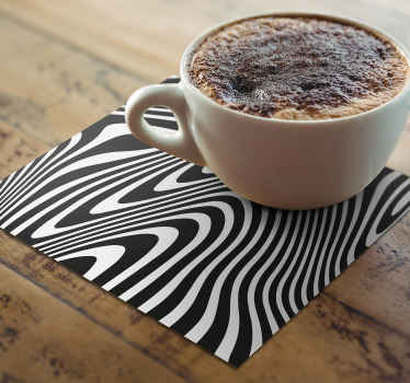 3d effekt zebra print coaster - TenStickers