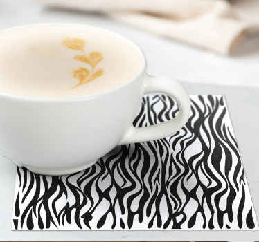 Zebra Background texture coaster - TenStickers