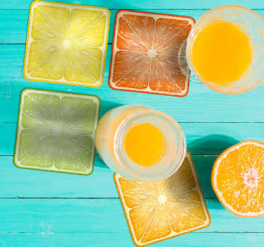 Posavasos textura Cítricos coloridos - TenVinilo