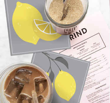 Tropisk citron, coaster - TenStickers