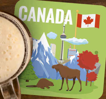 dessous de verre moderne Voyager au canada - TenStickers