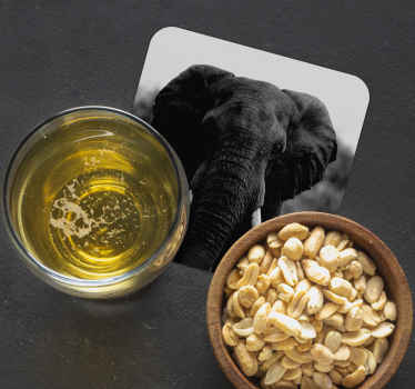 Posavasos moderno B & w cabeza de elefante - TenVinilo