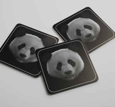 Panda b & w -alusta modernit lasinaluset - Tenstickers