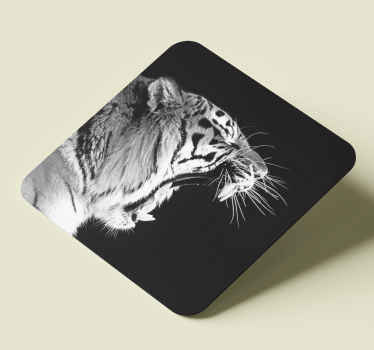 Hvit tiger moderne coasters - Tenstickers