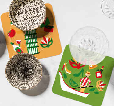 意大利最著名的图标更多杯垫 - TenStickers