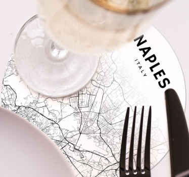Napoli in cerchio più sottobicchieri - TenStickers