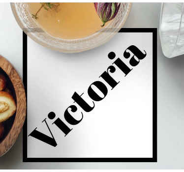 Skræddersyet navn coaster personlige coastere - TenStickers