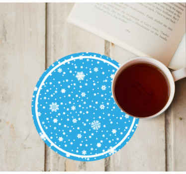 Bases para copos de natal Alegre deixe nevar - TenStickers