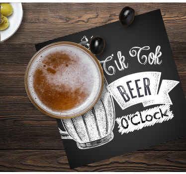 Untersetzer Bier Tik token zitat - TenStickers