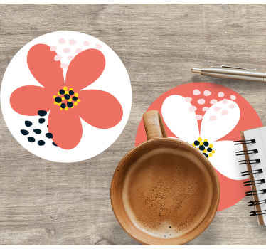 Suomalainen muotoilu punainen marimekko modernit lasinaluset - Tenstickers