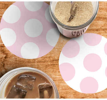 Barn rosa prickar textur glasunderlägg - Tenstickers